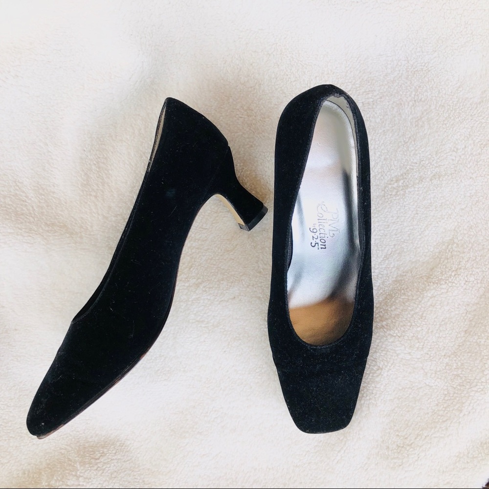 Black Velvet Heels